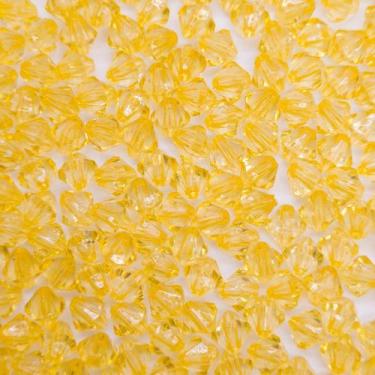 Imagem de Miçanga Passante Balão Facetado Acrílico Amarelo 6mm 3400pçs 500g - Ma