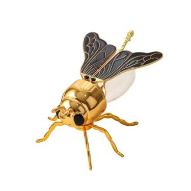 Imagem de AFXGUSD Pote de Mel em Forma de Abelha, açucareiro Decorativo de Liga Metálica E Vidro com Colher para Especiarias.