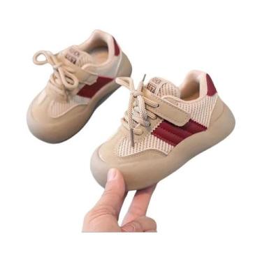 Imagem de Tênis De Couro PU Para Meninas, Calçados Esportivos Ergonômicos Com So