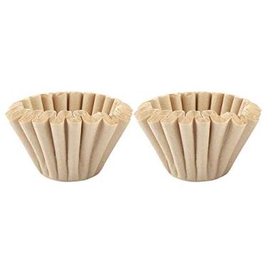 Imagem de Ejoyous Pacote com 50 filtros de café, cesta de fibra de madeira, copos de filtro de papel de café de substituição para cafeteira (1 a 2 xícaras)