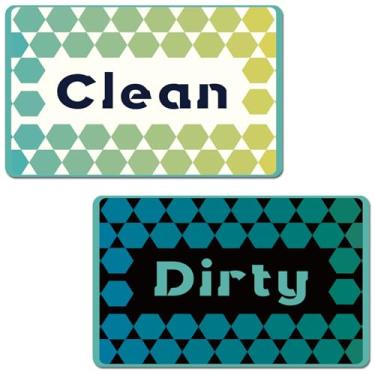 Imagem de Ímã da máquina de lavar louça, placa limpa e suja - dupla face limpa/suja para máquinas de lavar louça de aço inoxidável - Utensílios magnéticos para casa e cozinha para animais de estimação (hexágono