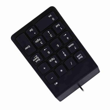 Imagem de Luqeeg Teclado Numérico Usb Mini Numpad Numpad 18 Teclas Teclado para Laptop Preto Pc Pro para Planilhas de Contabilidade Trabalhadores Material Abs