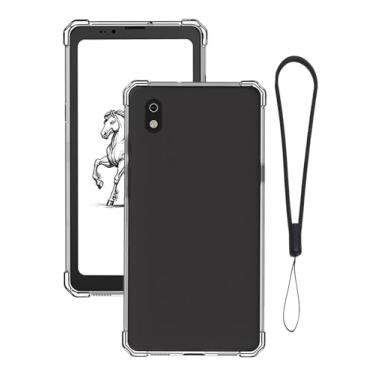 Imagem de Capa transparente para celular Bigme HiBreak Pro 15.6 cm Epaper, capa FJIASTB flexível TPU à prova de choque com airbag e cordão para Bigme eReader, leve (transparente)