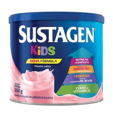 Imagem de Leite em Po Sustagen kids Sabor Morango 350g, 350g, Morango