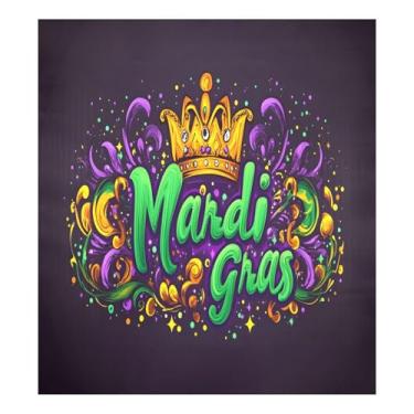 Imagem de Blueangle Capa magnética para lava-louças Mardi Gras, decoração da capa frontal da máquina de lavar louça, adesivos de eletrodomésticos, adesivos de eletrodomésticos, 58 cm C x 66 cm adesivo magnético