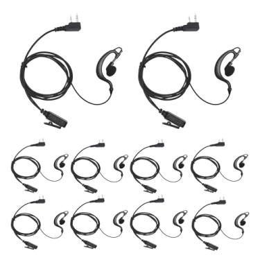 Imagem de Yolipar Kit de vigilância de fone de ouvido compatível com BaoFeng, Retevis RT21/RT22/RT68, BTECH, Kenwood, Arcshell AR-5 Walkie Talkie com microfone PTT acessórios de fone de ouvido pacote com 10