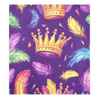 Imagem de Blueangle Capa magnética para lava-louças Mardi Gras, decoração da capa frontal da máquina de lavar louça, adesivos de eletrodomésticos, adesivos de eletrodomésticos, 58 cm C x 66 cm adesivo magnético