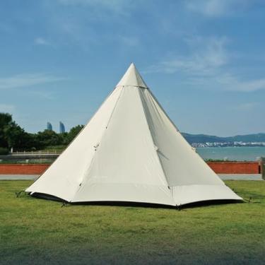 Imagem de Barraca de acampamento para 6 a 8 pessoas, barraca quente, 4 estações, impermeável, anti-UV, à prova de vento, barraca de acampamento familiar ao ar livre