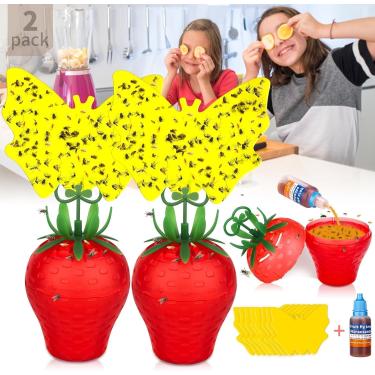 Imagem de Armadilhas para moscas de frutas para ambientes internos, seguro para animais de estimação e pessoas, apanhador eficaz de moscas de frutas para mosquitos, mosquitos, mariposas, armadilha durável para