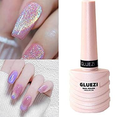 Imagem de Esmalte de unhas em gel brilhante para olhos de gato, 15 ml, verniz a laser, arco-íris, gel de LED UV para arte em unhas, fácil colorir, ferramenta de manicure