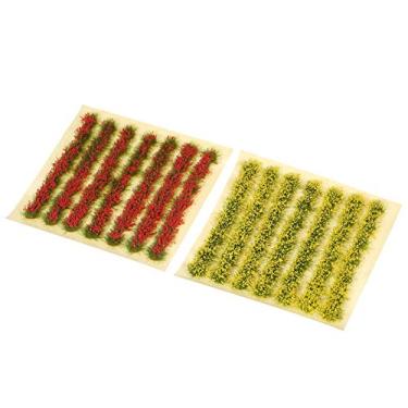 Imagem de Agrupamentos de Grama Modelo Flores Autoadesivos em Miniatura para Decoração Paisagem DIY Mesa Areia Jardim Fadas Arquitetônico Layout Ferroviária Cena Trem