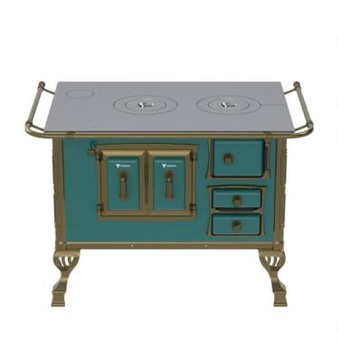 Imagem de FOGAO A LENHA N 2 COLONIAL TURQUESA SEM TAMPA SE