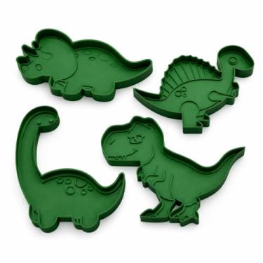 Imagem de Kit Moldes Dinossauro Areia e Massinha Infantil, Forminhas Dinossauros para Massinha de Modelar e Caixa de Areia, Brinquedo Dinossauro Criança T Rex Triceratops Pegada Dino