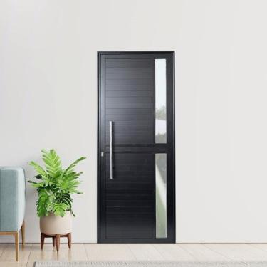 Imagem de Porta de Aluminio Seteira 210x80cm Linha Premium Lux-esquadrias Abertu