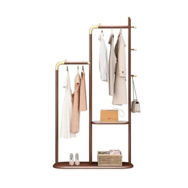 Imagem de KHUTRW3D Suporte para chapéu, cabideiro, para quarto, leve, luxuoso, sala de estar, cabide doméstico de madeira maciça, multifuncional, corredor, árvore