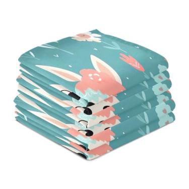 Imagem de Wassud Toalhas de cozinha lindas toalhas de prato de alpaca de desenho animado pacote com 6 panos de prato macios com laço para pendurar toalha de mão de secagem rápida super absorvente toalhas de chá