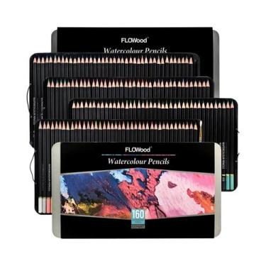 Imagem de Conjunto De 632 Lápis De Cor a Óleo, Aquarela Metálica, Neon, Tons De 