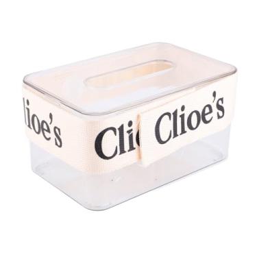 Imagem de AYNEFY Suporte de Caixa de Tecido Transparente, Dispensador de Toalha de DIY para Organizadores de Banheiro, Cozinha e Escritório