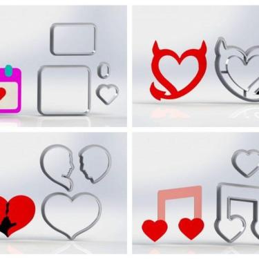 Imagem de Cortador Kit Dia Dos Namorados Mod 2 Tamanho 5Cm