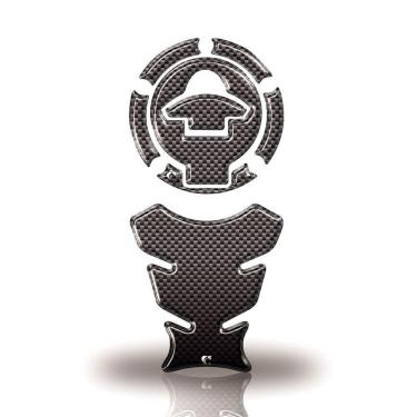 Imagem de Adesivo Protetor Tanque E Bocal Moto Yamaha Carbono Cinza