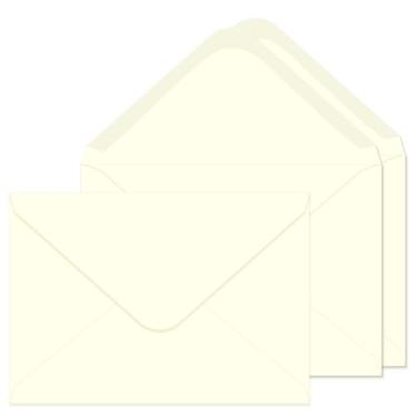 Imagem de Envelopes A7 Pacote com 100 envelopes com aba em V 13,3 x 18,4 cm, adequado para fotos 13,3 x 18,4 cm (cor creme)