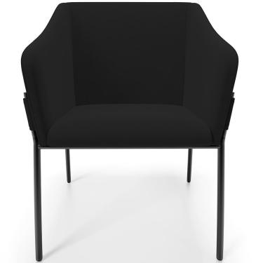 Imagem de Cadeira Para Sala De Jantar Estar Living Olívia L02 Suede Preto - Lyam Decor