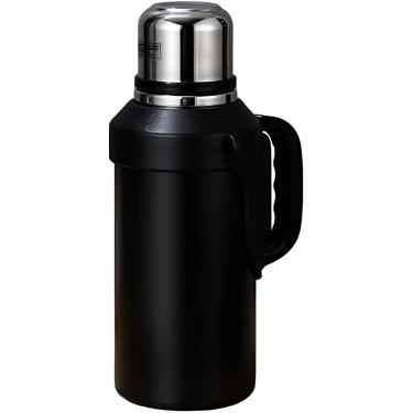 Imagem de Garrafa Térmica Inox Com Alça Academia Passeio Viagem Preto