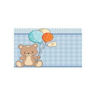 Imagem de Painel Em Tecido Sublimado Chá De Bebê Urso Azul - Fabrika de Festa, 3