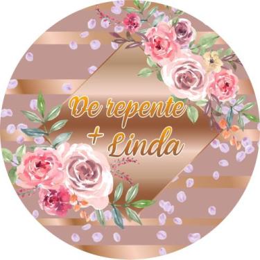 Imagem de Painel de Tecido Sublimado Redondo De Repente Mais Linda c/ Elástico -