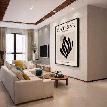 Imagem de Quadro Canvas Henri Matisse Voros Preto 90X60Cm Mold Branca - Quadros 