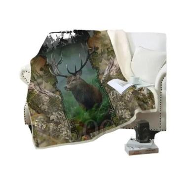 Imagem de Cobertor De Pelúcia Estampado De Javali Para Adolescentes E Adultos, M