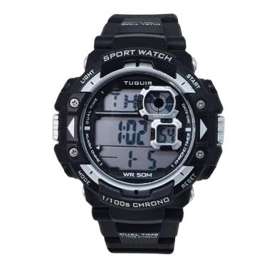 Imagem de Relógio Masculino Tuguir Digital TG30459 Preto e Prata