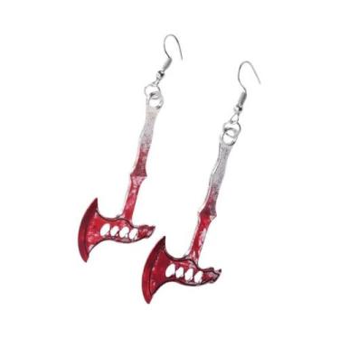 Imagem de Brincos Pendentes Góticos De Tesoura, Machado, Adaga E Serra Com Desig