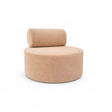 Imagem de Poltrona Orgânica Decorativa Flora Sofisticada Para Sala E Recepção Veludo Bege Do Lar Móveis E Decoração