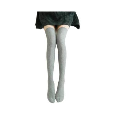 Imagem de Meias Longas De Lã E Algodão Para Mulheres, Quentes E Grossas, Até O J