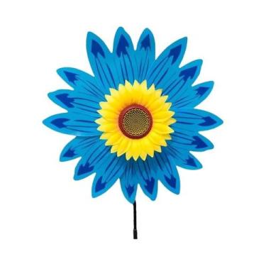 Imagem de Catavento Decorativo Giratório De Jardim Em Forma De Girassol Para Gra