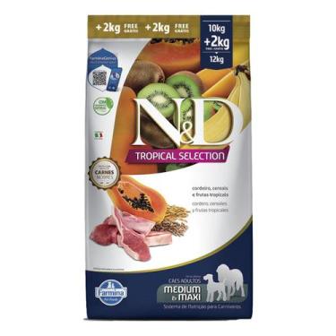 Imagem de Ração N&D Tropical Selection Para Cães Adultos Medium/Maxi Cordeiro Le