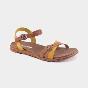 Imagem de Sandalia New Face Blonde Couro Rasteira Feminina 23921-Feminino