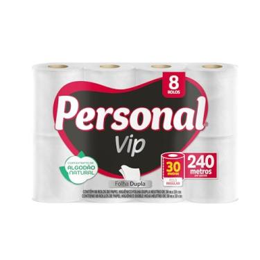 Imagem de Personal Papel Higiênico Vip Folha Dupla 8 Unidades Branco (Embalagem Pode Variar)