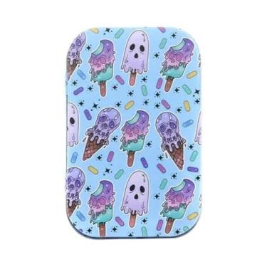 Imagem de Estojo De Cigarros De Metal Com Tampa Articulada Para Armazenamento De