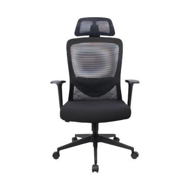 Imagem de Cadeira de Escritório Presidente Elite Presidencial Tela Mesh Rodízios Giratória Preto