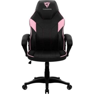 Imagem de Cadeira Gamer EC1 em Poliuretano com Tecnologia Air Tech e Mecanismo de Balanço Rosa