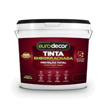 Imagem de Tinta Emborrachada Eurodecor Fosca Impermeável Flexível Antimofo Alta 