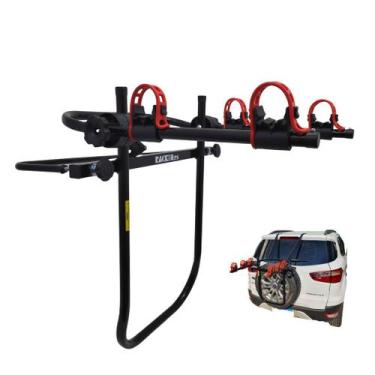 Imagem de 24 - Suporte para bike Transbike Estepe 2 bicicletas PRETO TIRA VERMEL