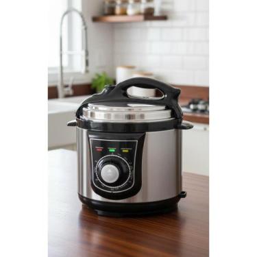 Imagem de 2x Panela Pressão Elétrica 4L Inox 840W 220V Rápida Segura - Congratul