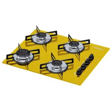 Imagem de Cooktop chamalux 4 bocas ultra chama amarelo trempe chapa