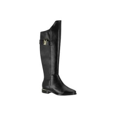 Imagem de Bota Vizzano Feminina Cano Longo Alto Salto Baixo - Preto - 40-Feminino