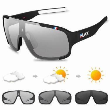 Imagem de Óculos de Sol Elax Ciclismo Fotocromático + 2 Lentes Polarizado, Preto