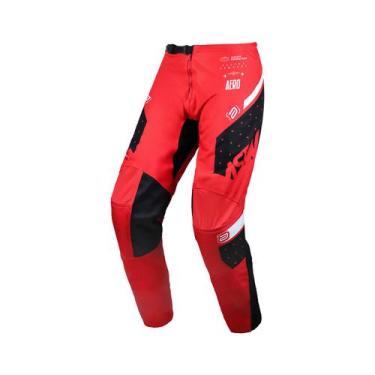 Imagem de Calça Motocross Cross ASW Image Karma Vermelho Trilha Moto, Vermelho P