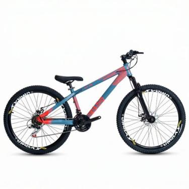 Imagem de Bicicleta 26 vikingx 21v shimano tuff x 35, Azul petróleo